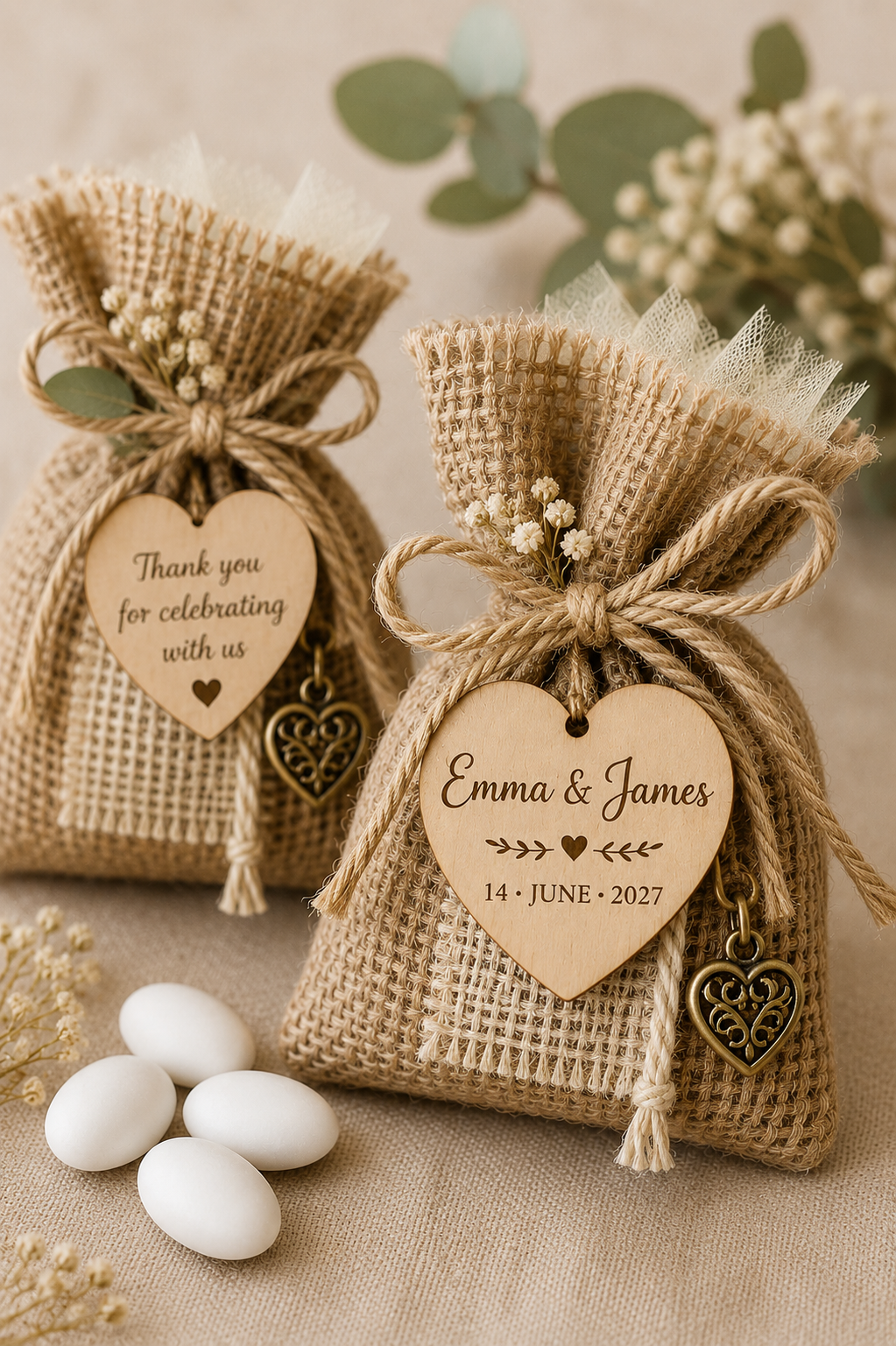 Rustic Burlap Pouch