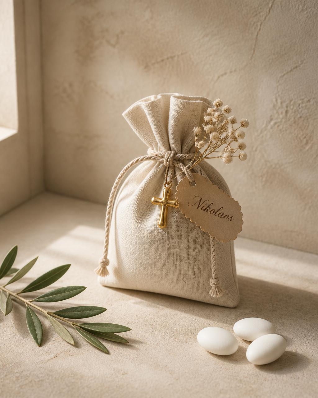Galini Pouch — handmade Cypriot favour by Agabi